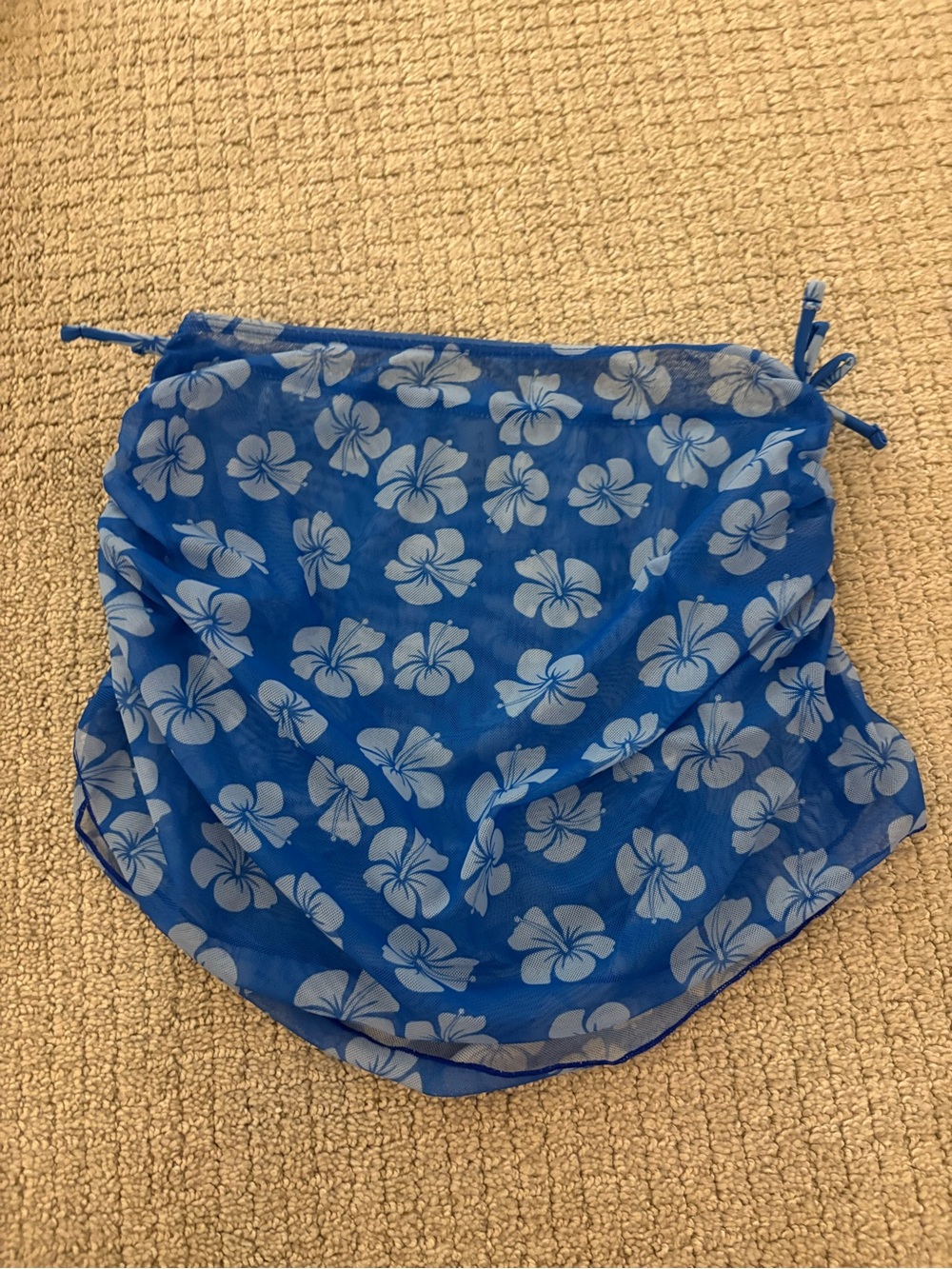 Amazon Essentials Blue Floral Swim Coverup Sarong for Kids